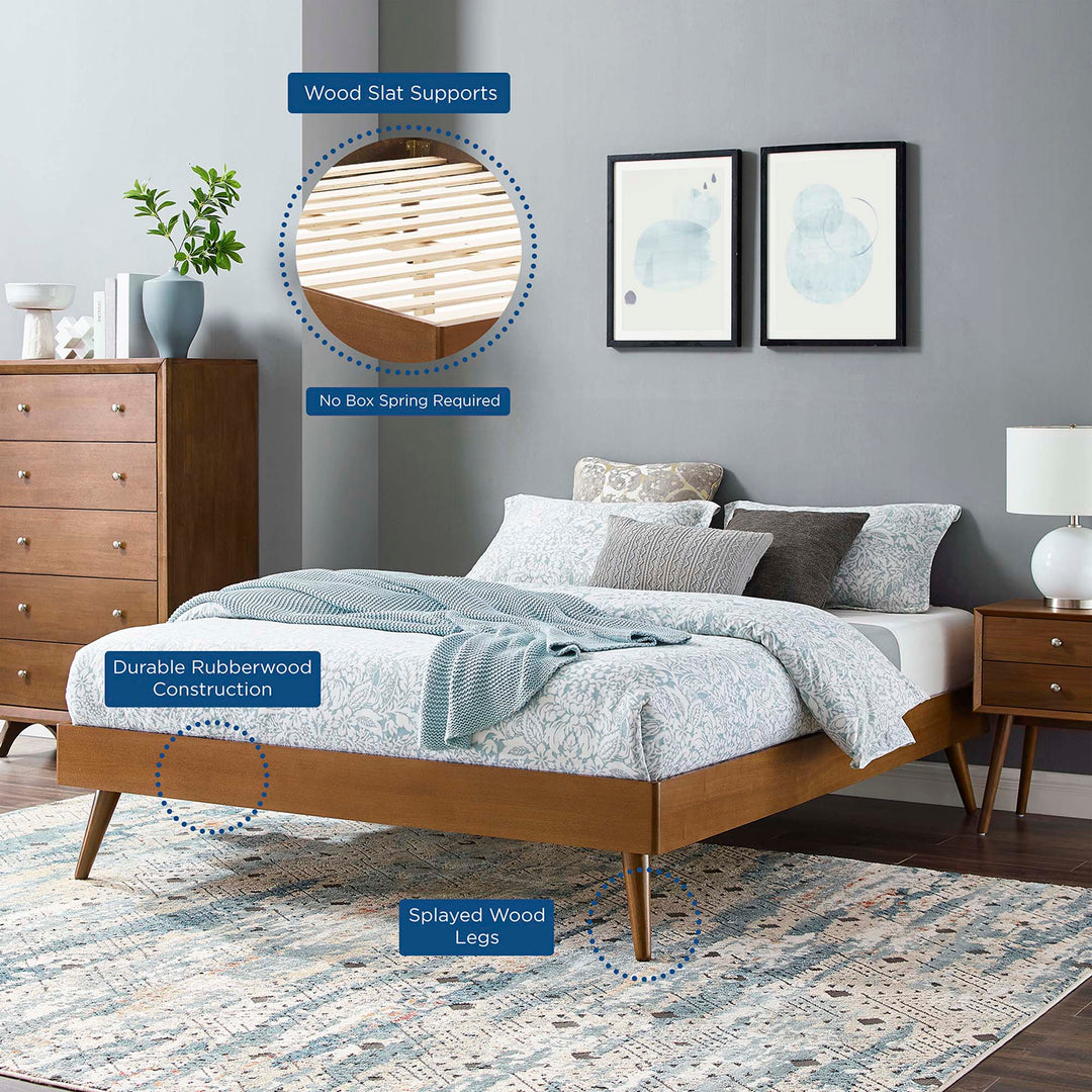 Mariah Walnut Twin Platform Bed Frame