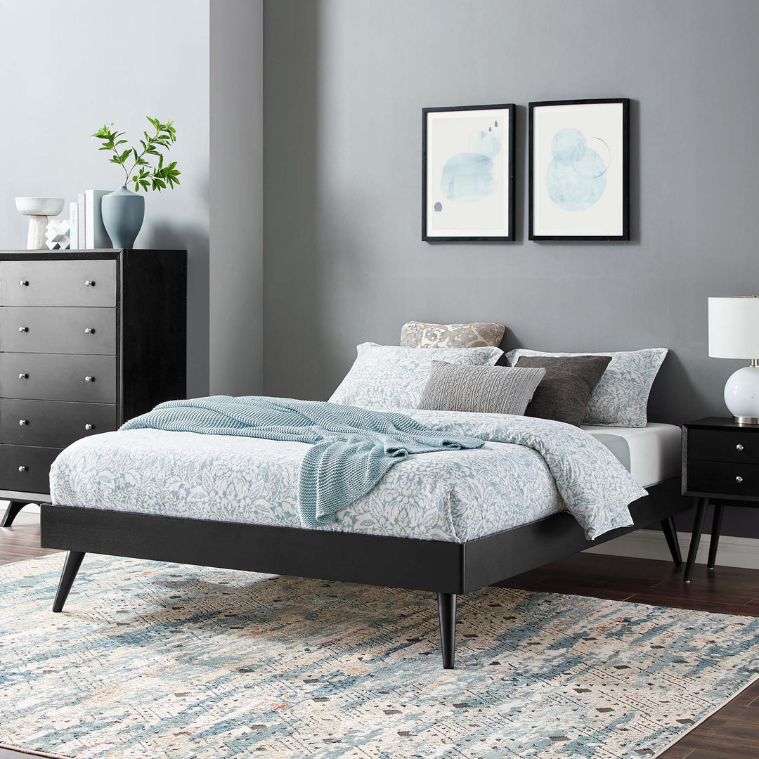 Morris Walnut Queen Platform Bed Frame