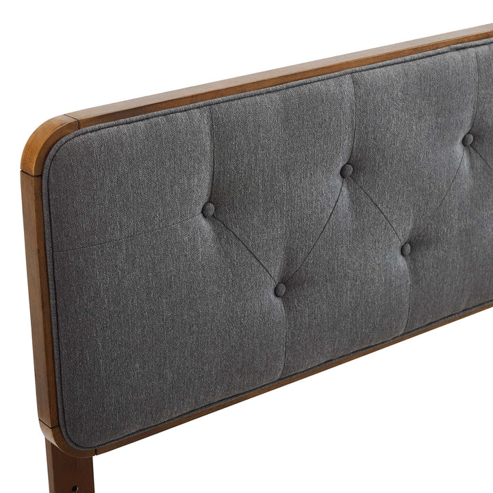 Carter Tufted Fabric and Wood Full Headboard