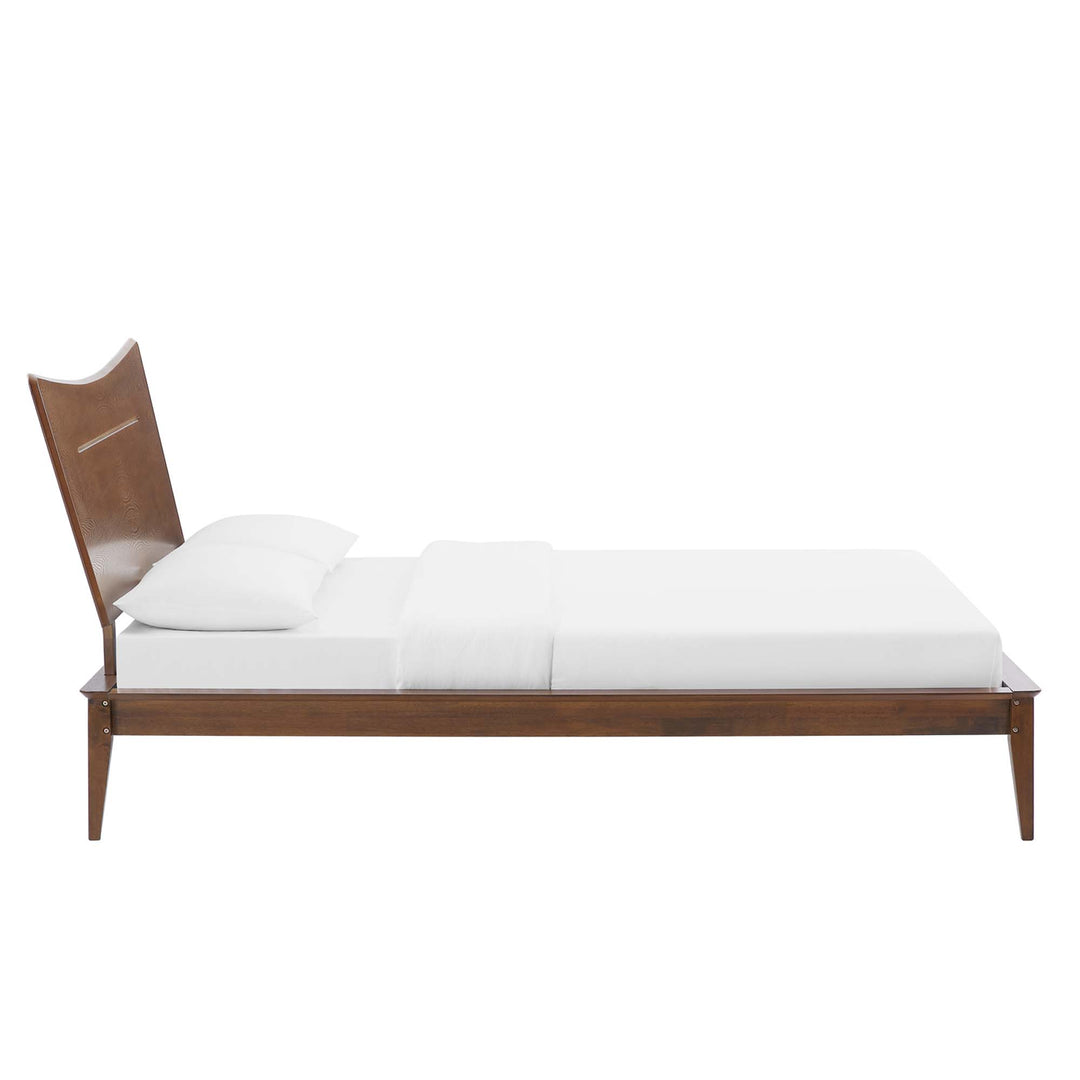 Aurora Walnut Queen Platform Bed