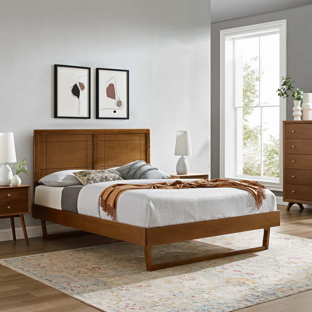 Marlene Willow Queen Platform Bed With Angular Frame