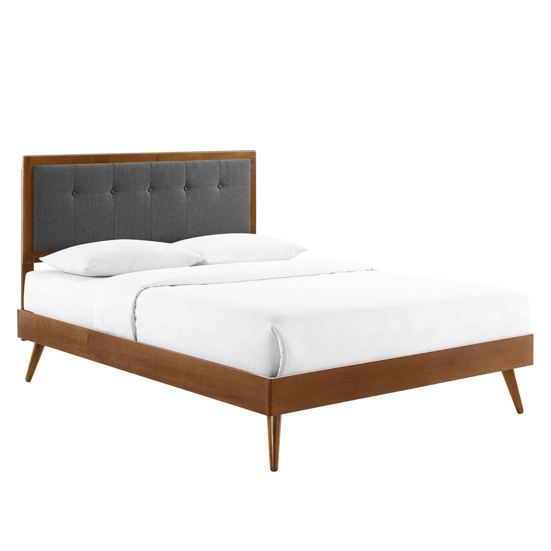 Willow Waves Queen Platform Bed With Splayed Legs