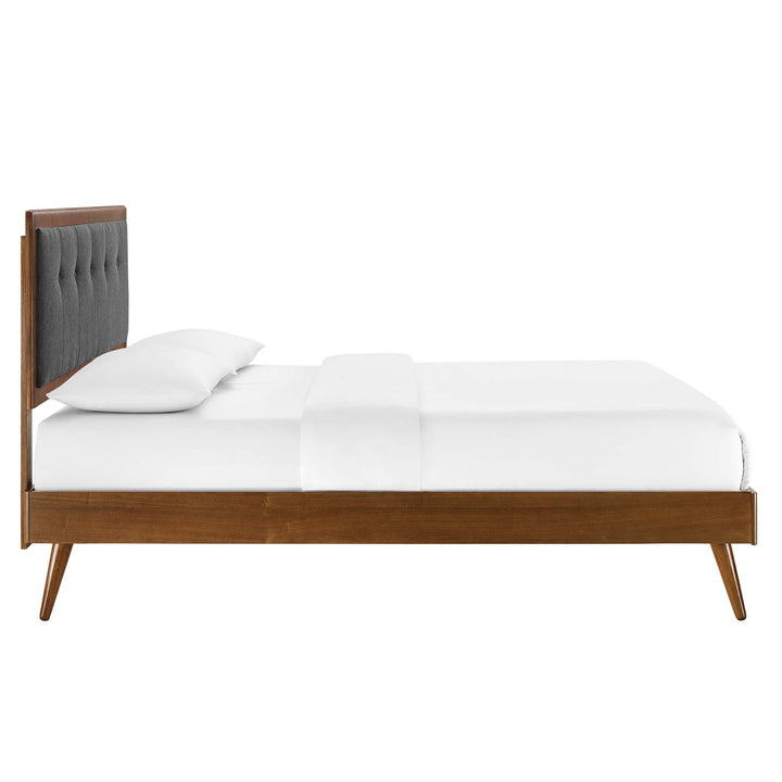 Willow Waves Queen Platform Bed With Splayed Legs