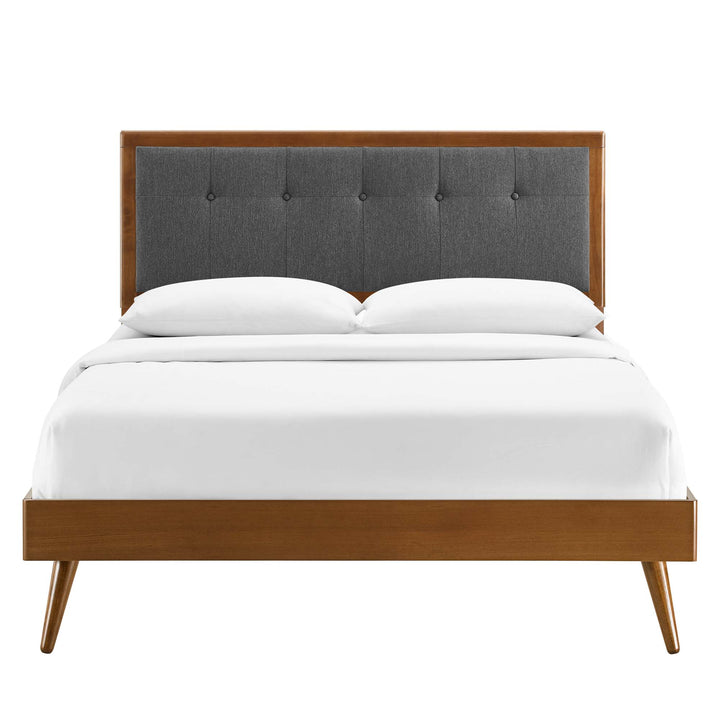 Willow Waves Queen Platform Bed With Splayed Legs