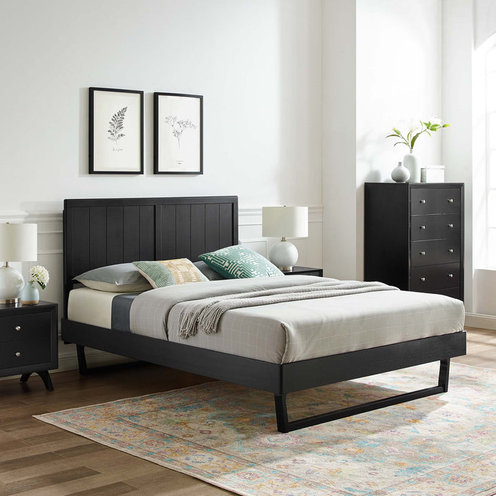 Alden Walnut Frame Full Platform Bed