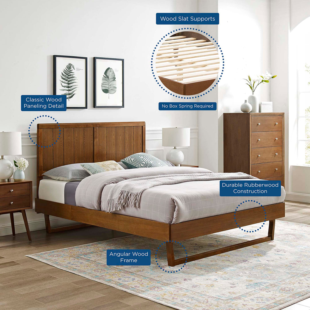 Alden Walnut Frame Full Platform Bed