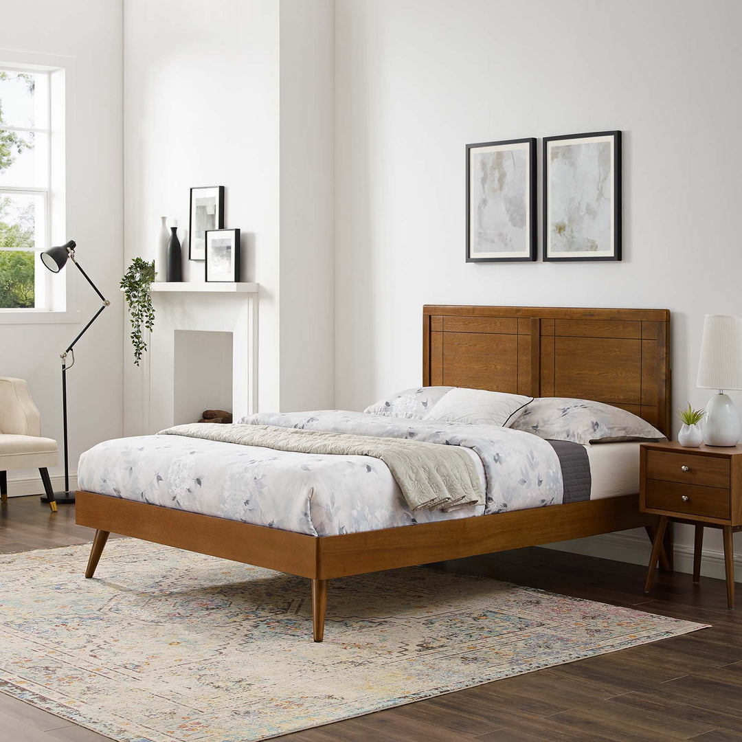 Morgan Willow Full Platform Bed With Splayed Legs