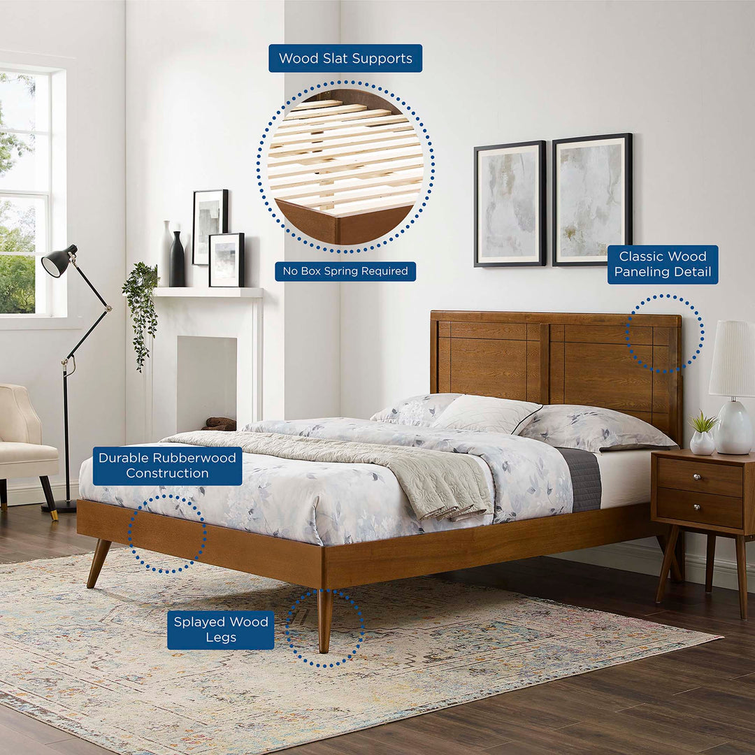 Monroe Willow Twin Platform Bed With Splayed Legs