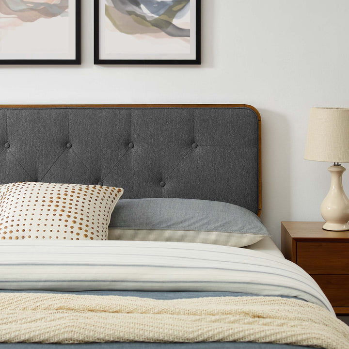 Brooklyn Walnut Twin Platform Bed With Splayed Legs