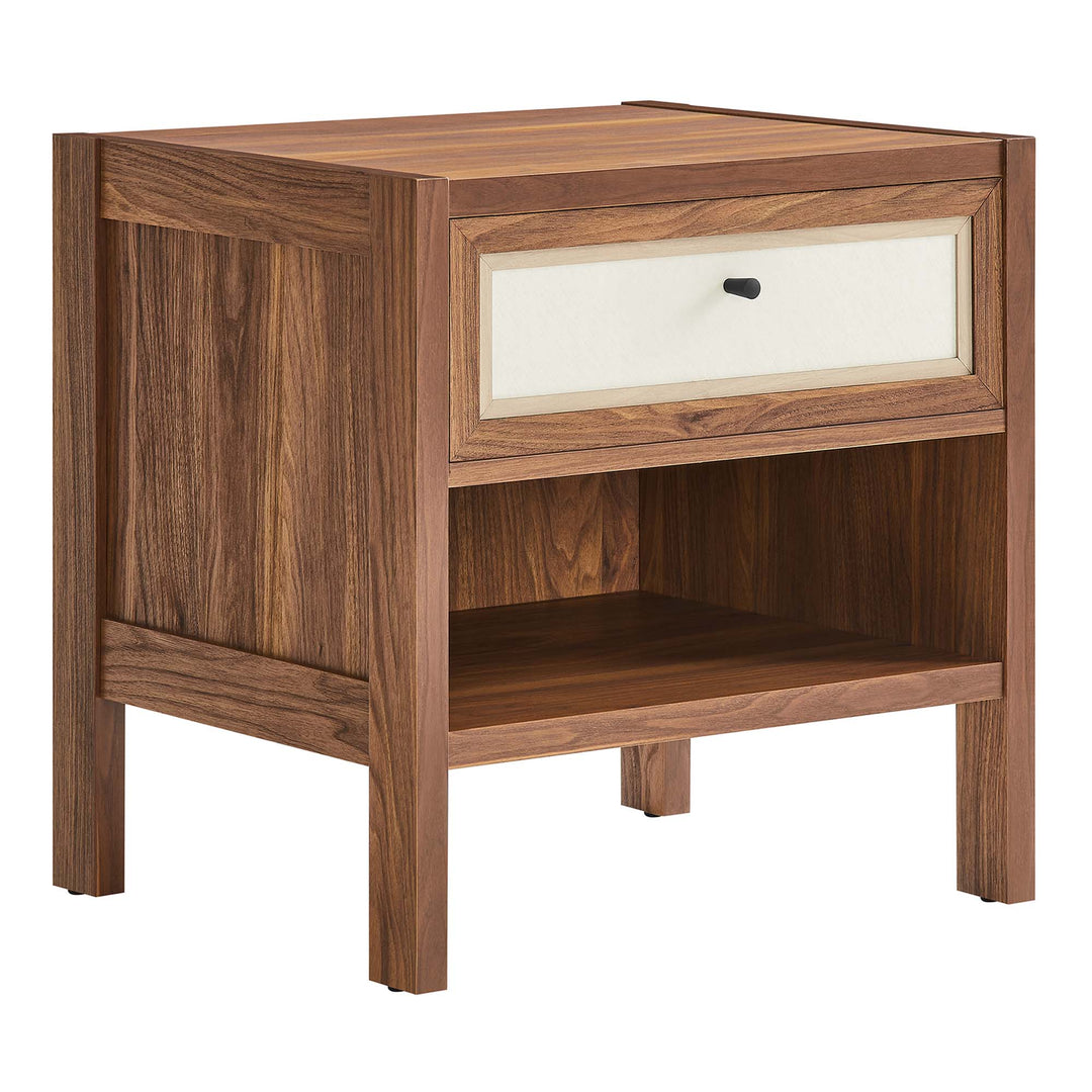 Catania Walnut Wood Nightstand