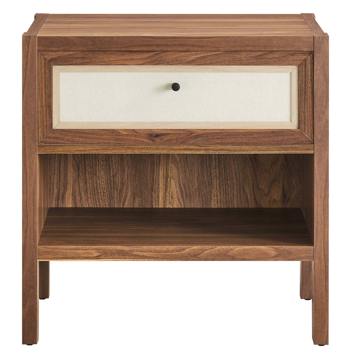 Catania Walnut Wood Nightstand