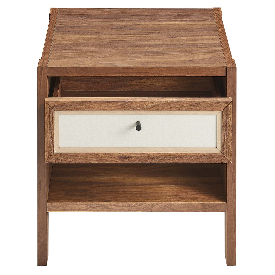 Catania Walnut Wood Nightstand