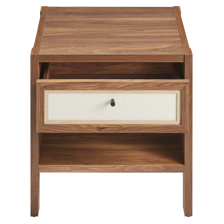 Catania Walnut Wood Nightstand