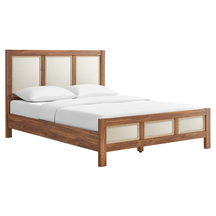 Cedar Walnut Grain Queen Platform Bed