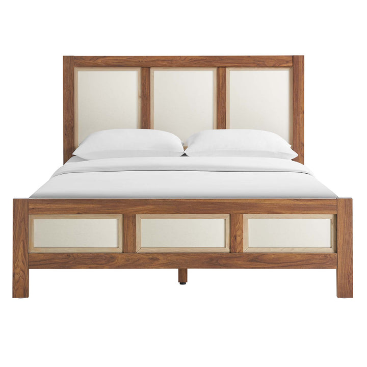 Cedar Walnut Grain Queen Platform Bed