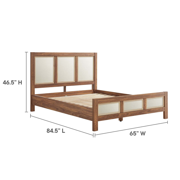 Cedar Walnut Grain Queen Platform Bed