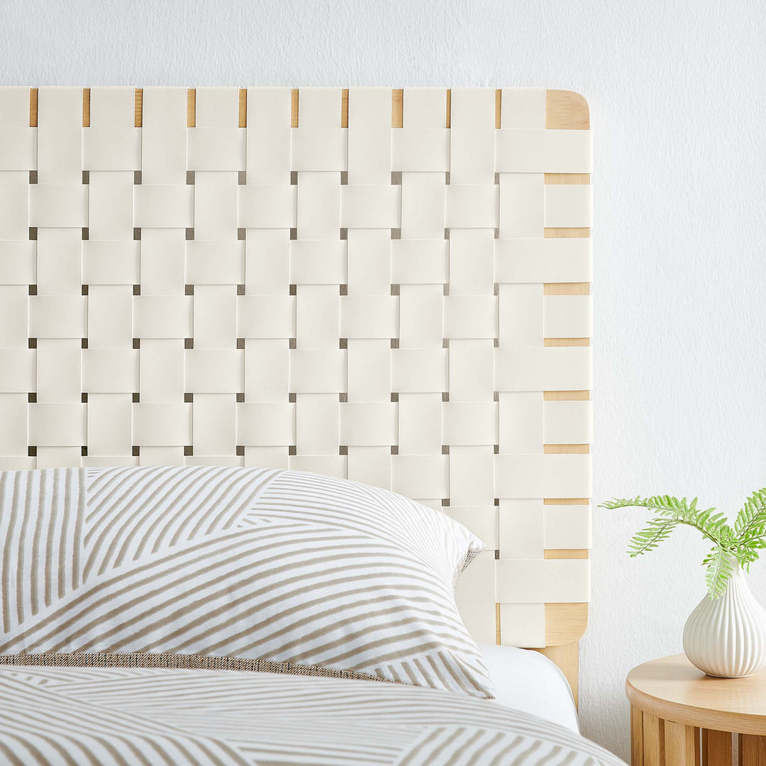 Sienna Woven Vegan Leather Twin Headboard