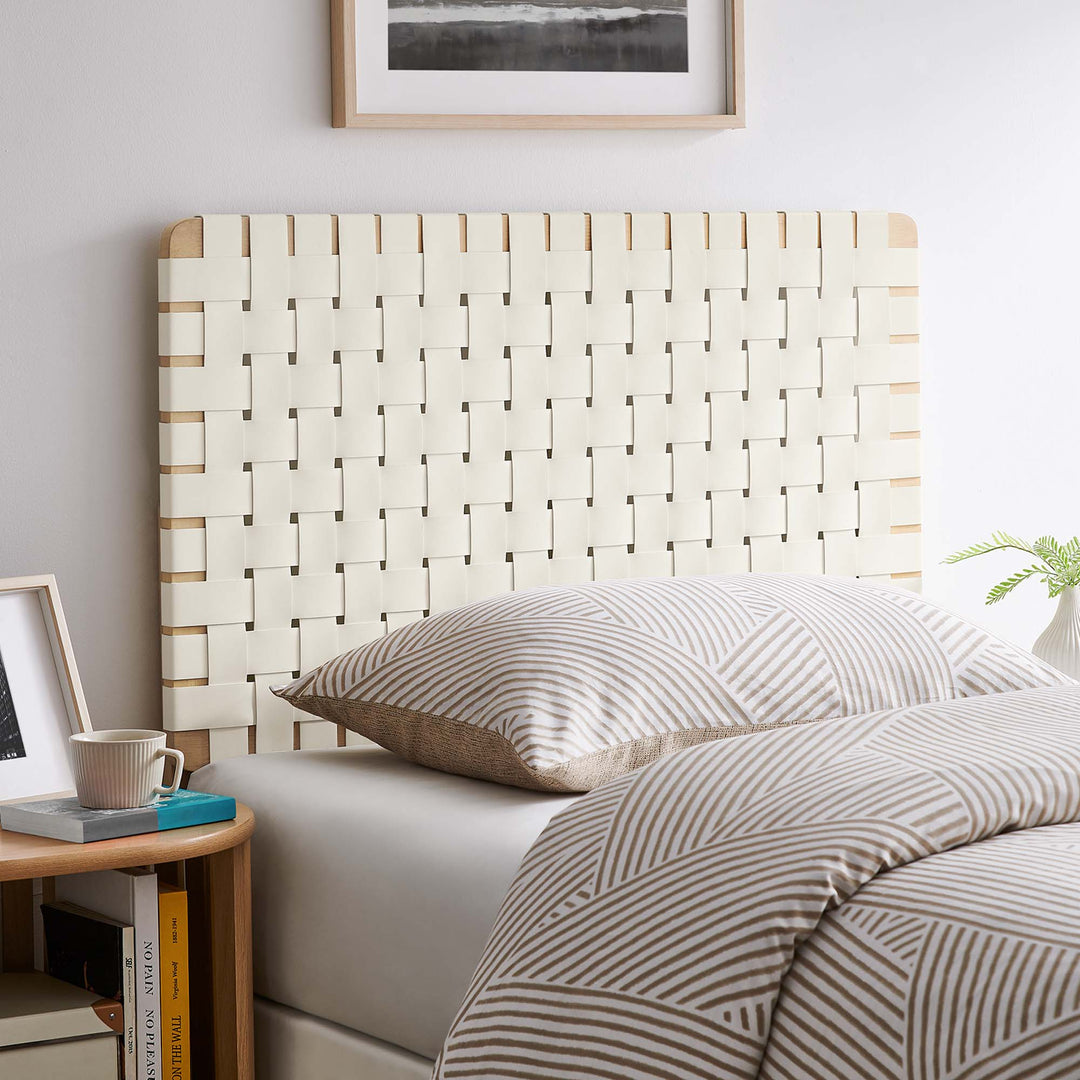 Sienna Woven Vegan Leather Twin Headboard