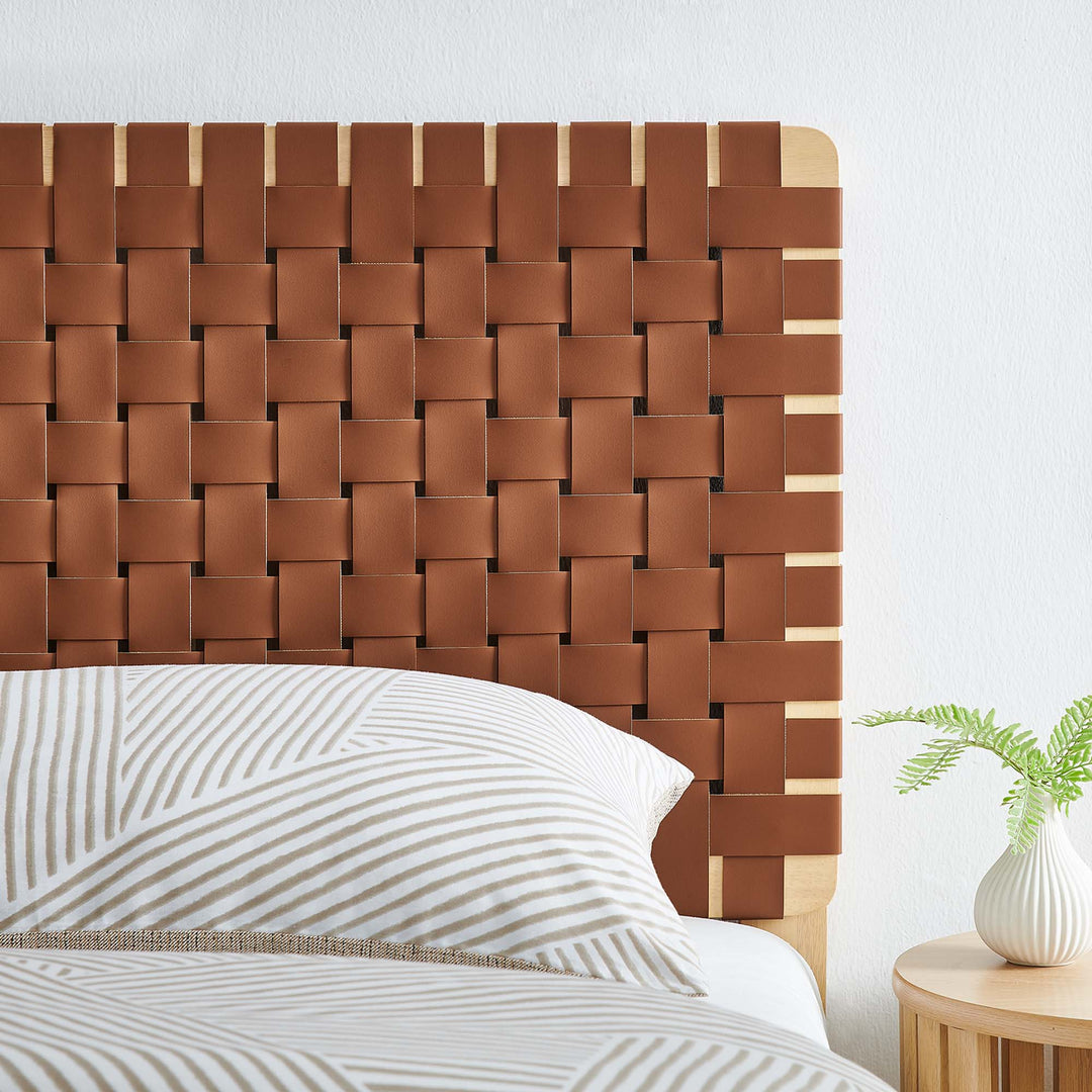 Sienna Woven Vegan Leather Twin Headboard