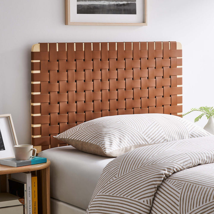 Sienna Woven Vegan Leather Twin Headboard