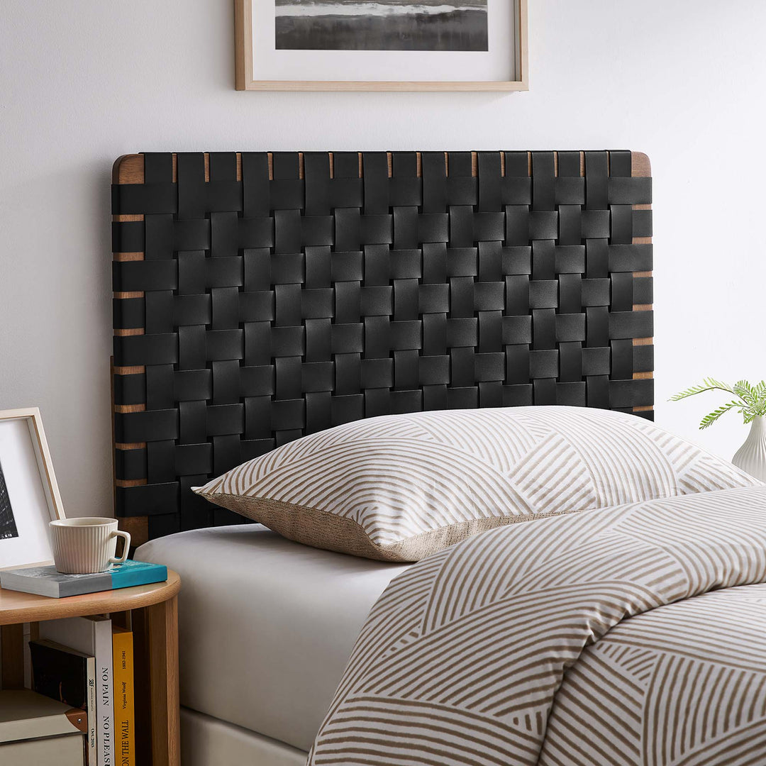 Sienna Woven Vegan Leather Twin Headboard