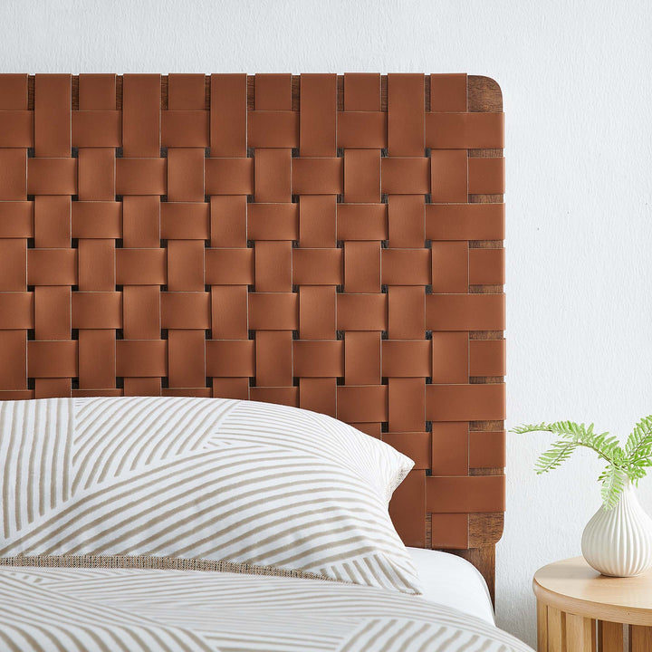 Sienna Woven Vegan Leather Twin Headboard