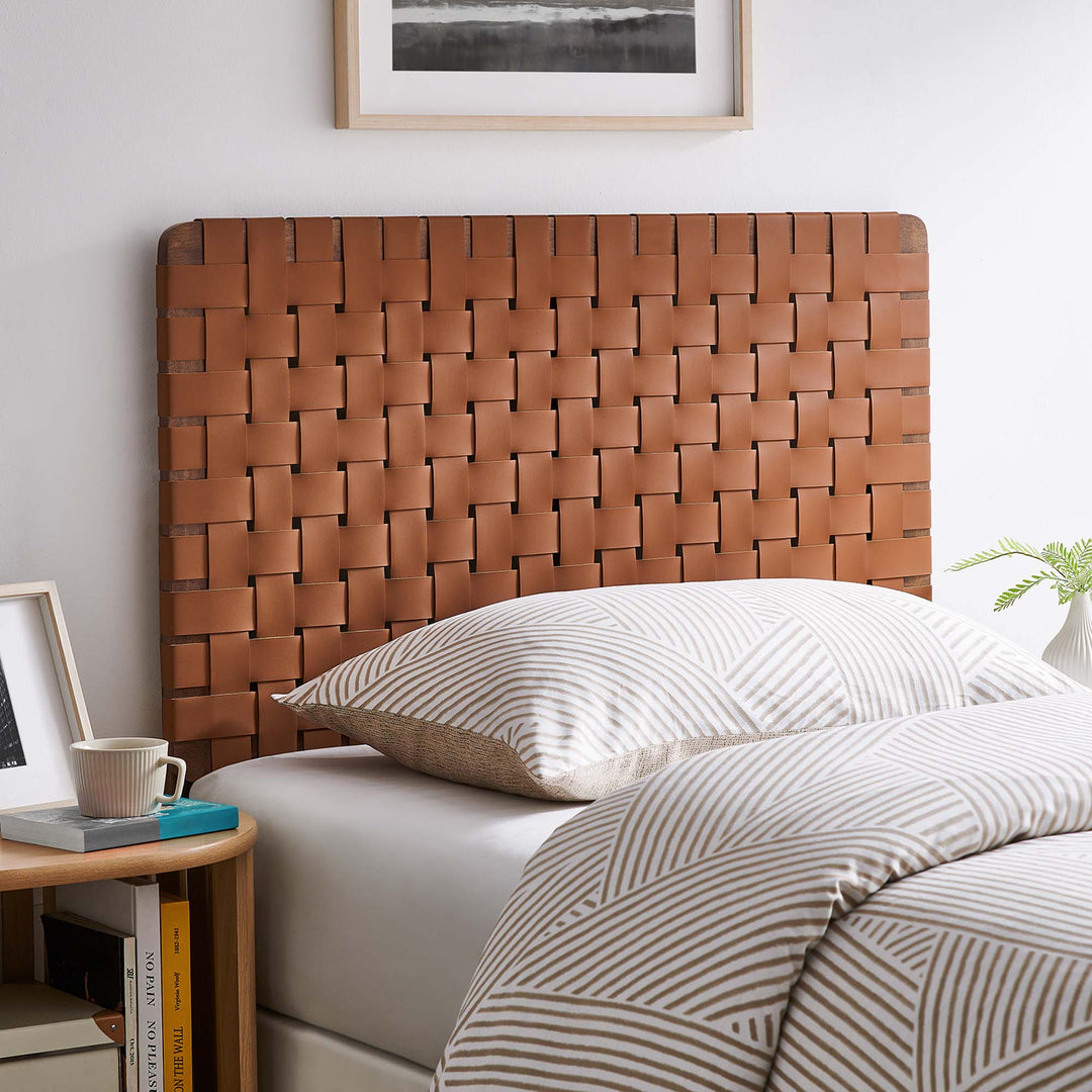 Sienna Woven Vegan Leather Twin Headboard