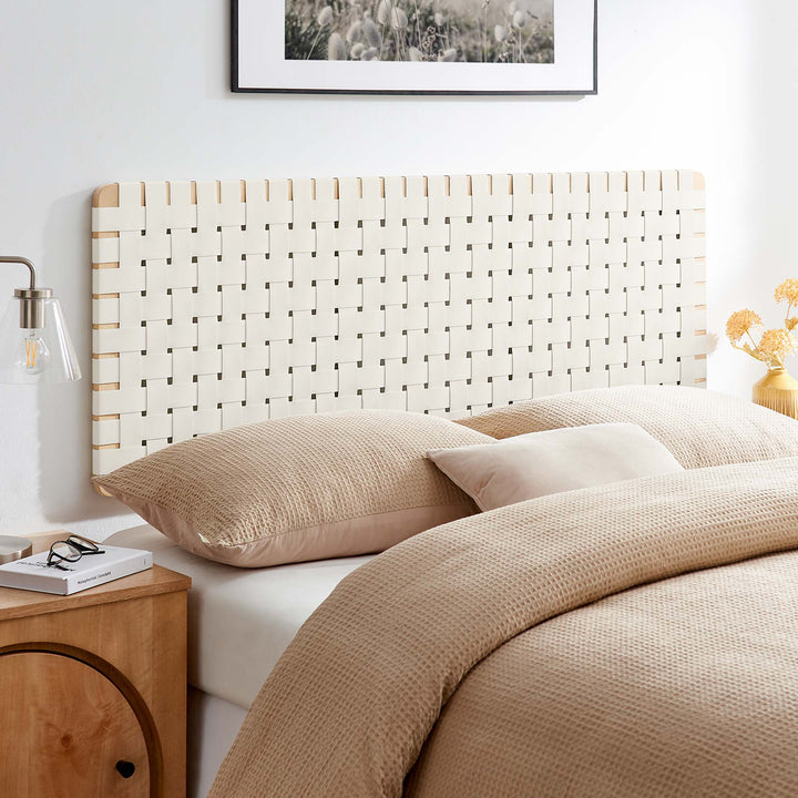 Sovereign Stitch Wall-Mount Vegan Leather Queen Headboard