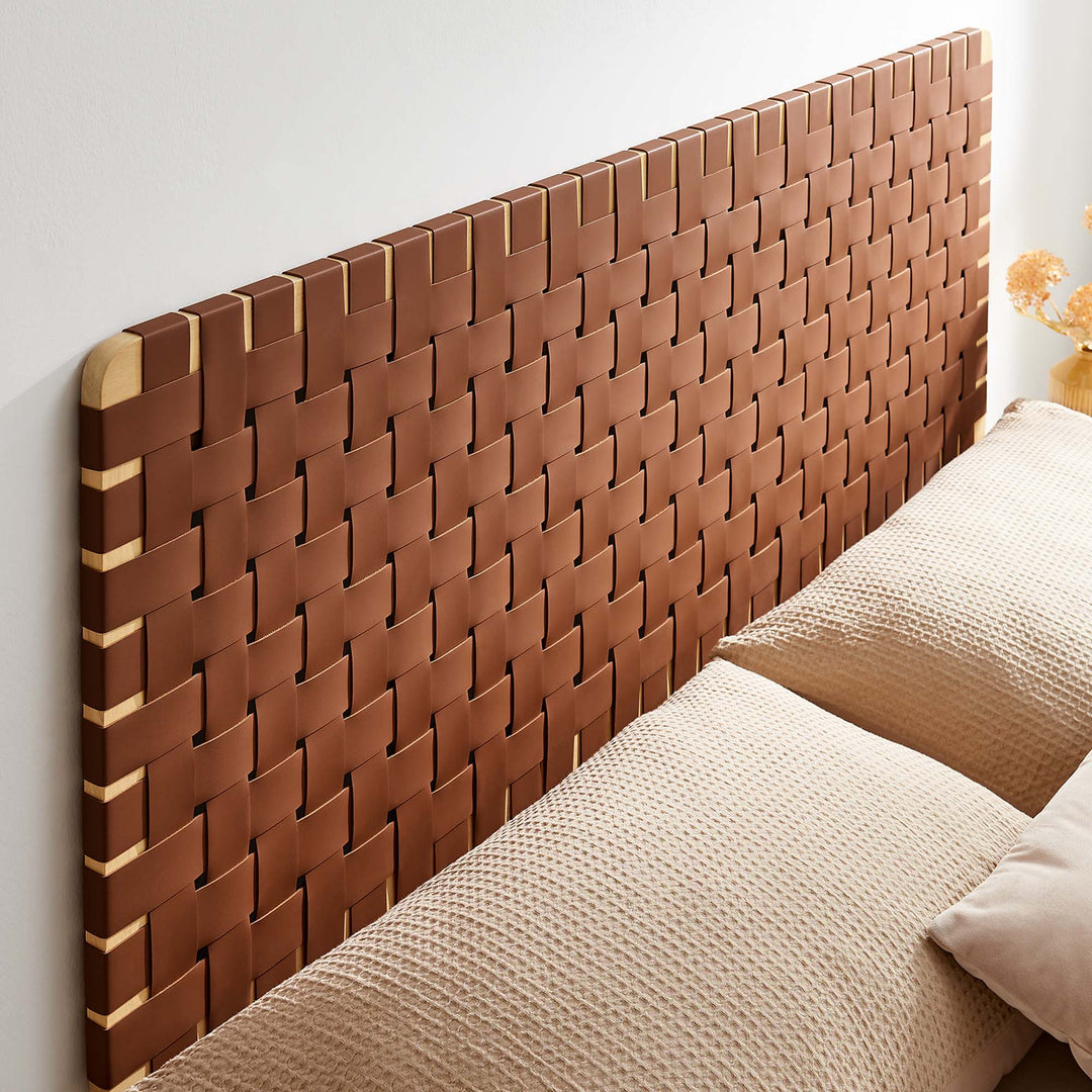 Sovereign Stitch Wall-Mount Vegan Leather Queen Headboard