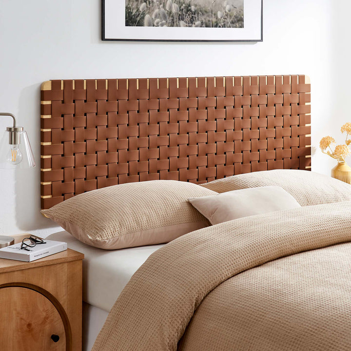 Sovereign Stitch Wall-Mount Vegan Leather Queen Headboard