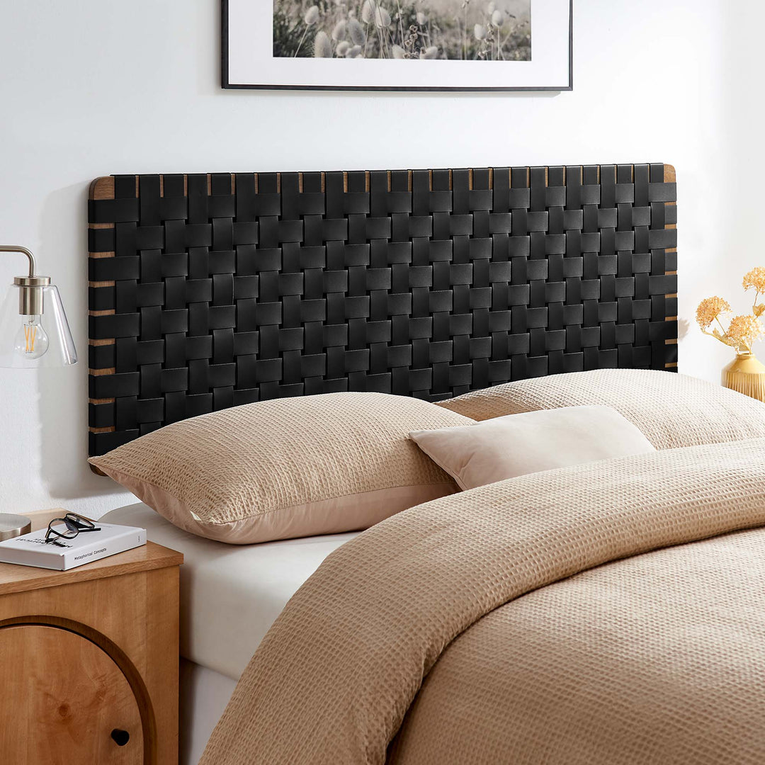 Sovereign Stitch Wall-Mount Vegan Leather Queen Headboard