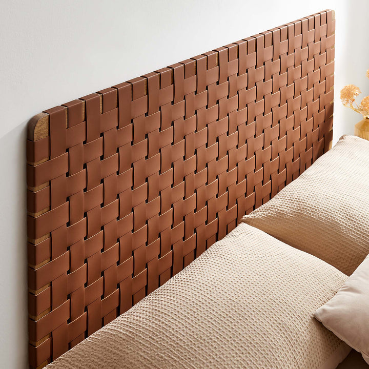 Sovereign Stitch Wall-Mount Vegan Leather Queen Headboard