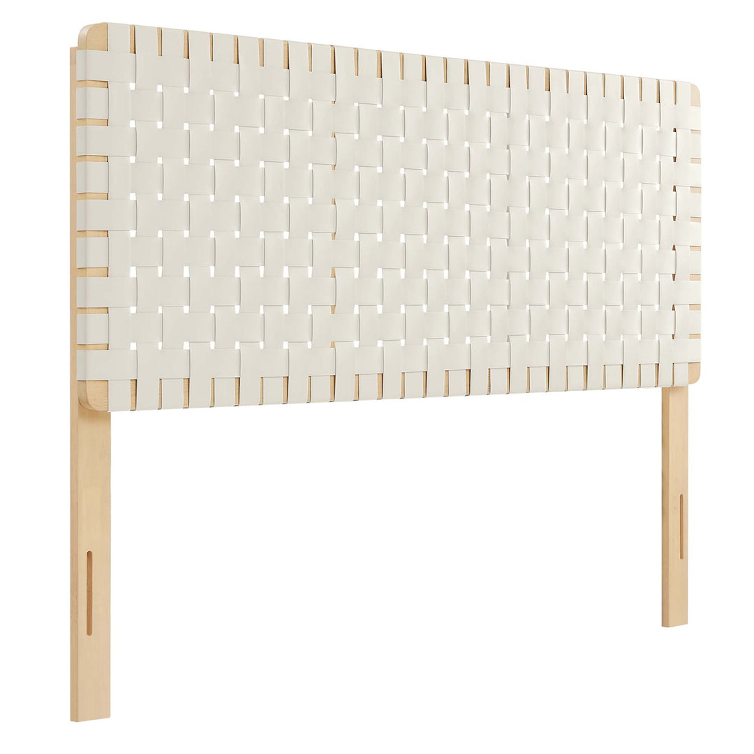 Savanna Woven Vegan Leather Queen Headboard