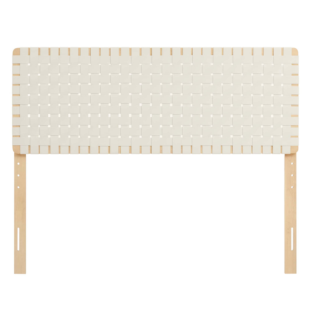 Savanna Woven Vegan Leather Queen Headboard