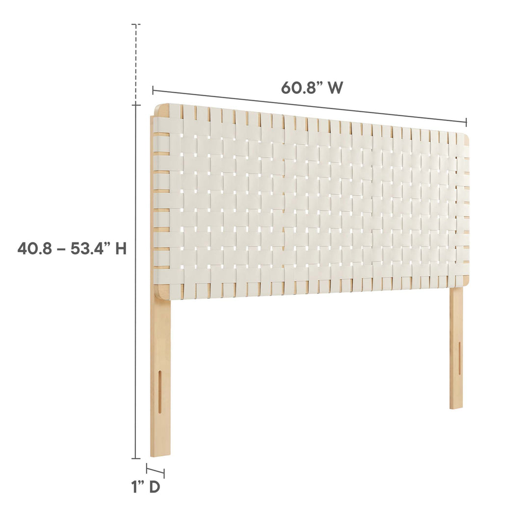 Savanna Woven Vegan Leather Queen Headboard