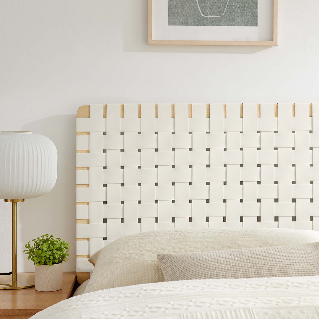 Savanna Woven Vegan Leather Queen Headboard