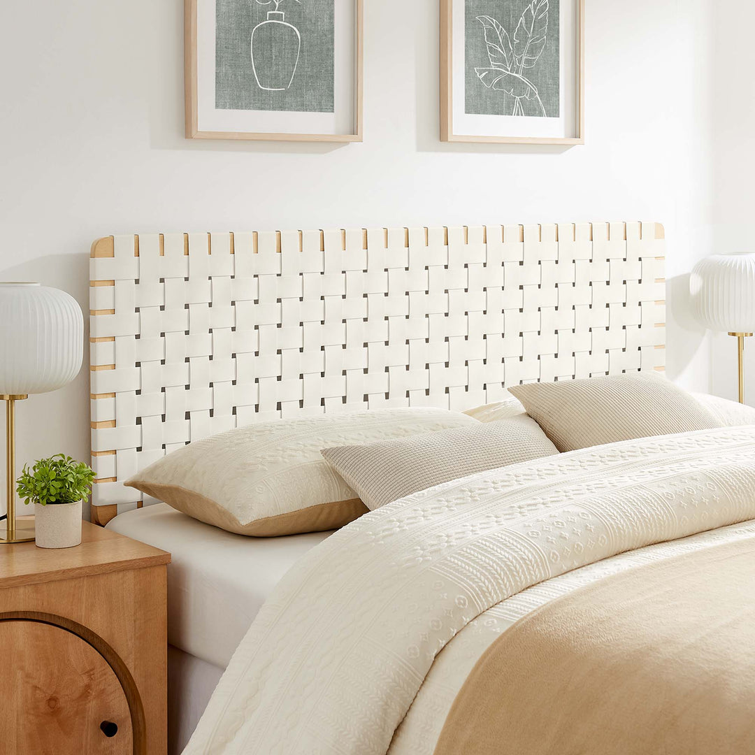 Savanna Woven Vegan Leather Queen Headboard