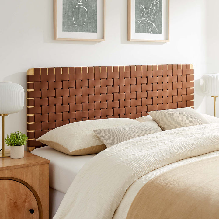 Savanna Woven Vegan Leather Queen Headboard