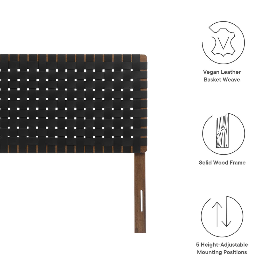 Savanna Woven Vegan Leather Queen Headboard