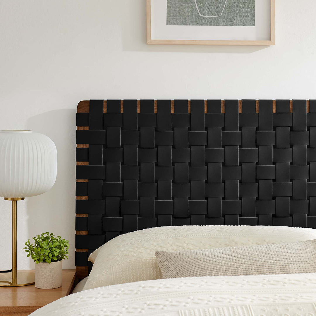 Savanna Woven Vegan Leather Queen Headboard