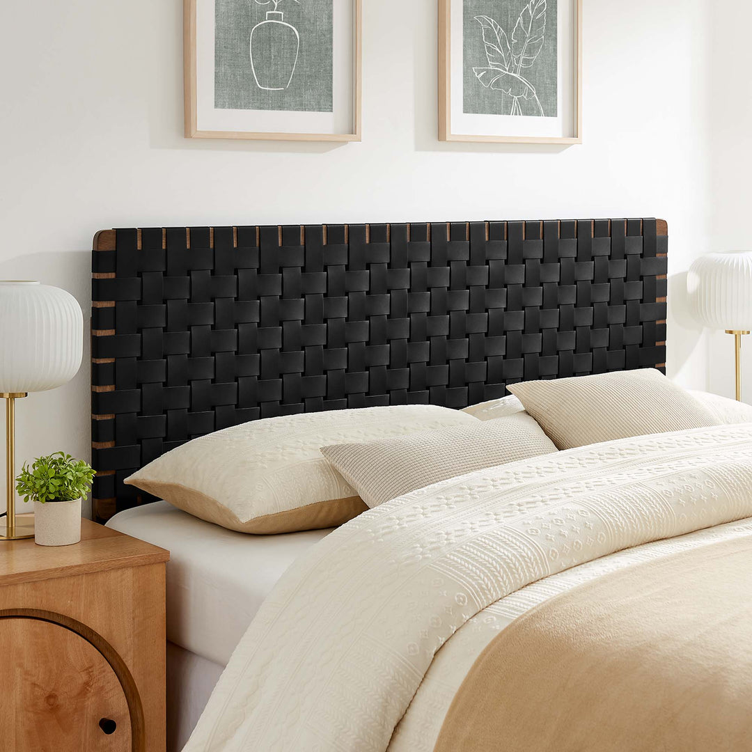 Savanna Woven Vegan Leather Queen Headboard