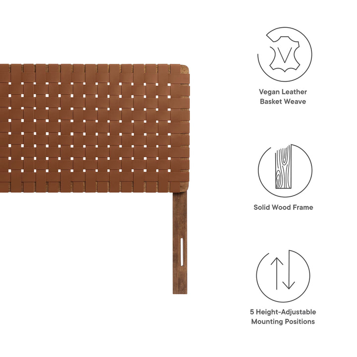 Savanna Woven Vegan Leather Queen Headboard