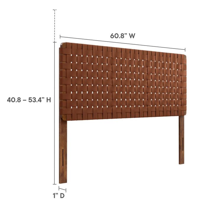 Savanna Woven Vegan Leather Queen Headboard