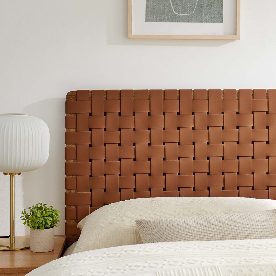 Savanna Woven Vegan Leather Queen Headboard