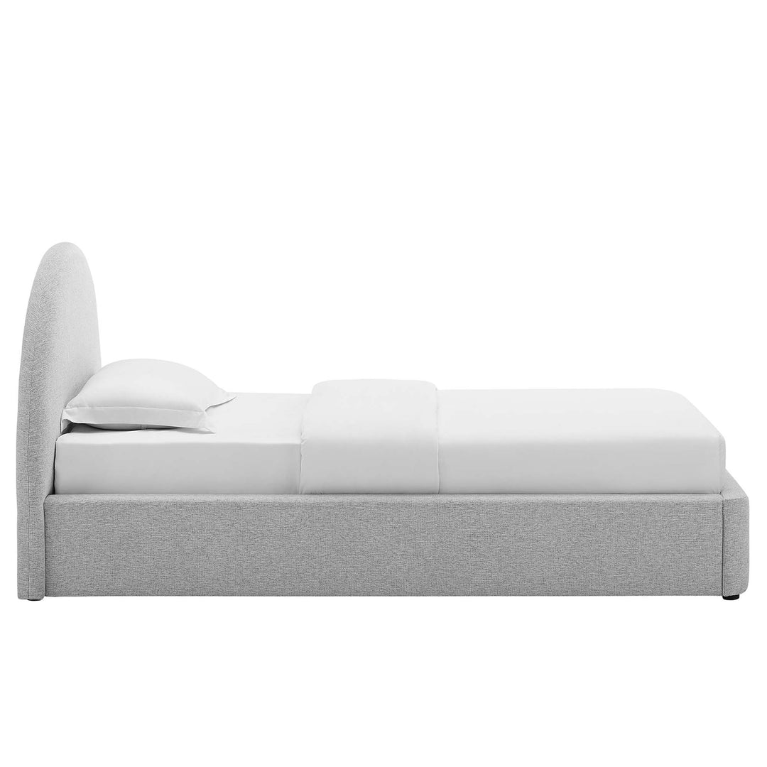 Retreat Upholstered Fabric Arched Round Twin Platform Bed