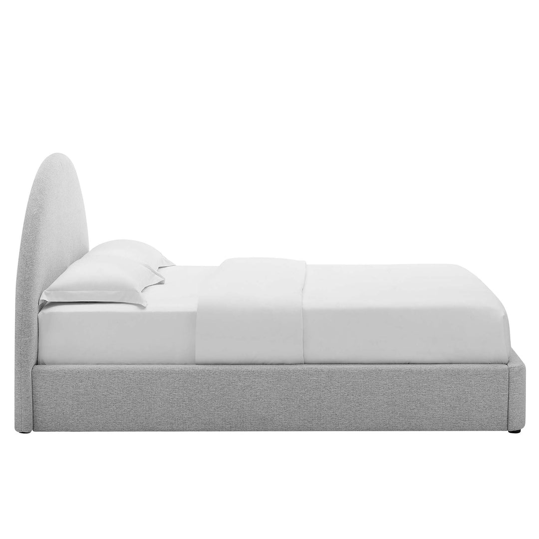 Retreat Upholstered Fabric Arched Round Full Platform Bed