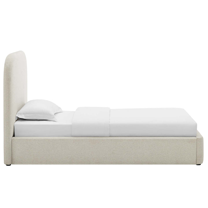 Kendall Upholstered Fabric Curved Twin Platform Bed