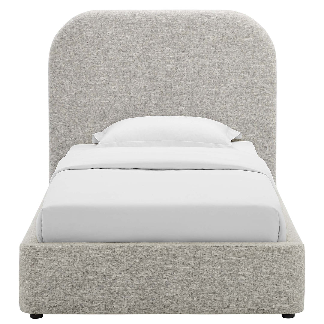 Kendall Upholstered Fabric Curved Twin Platform Bed