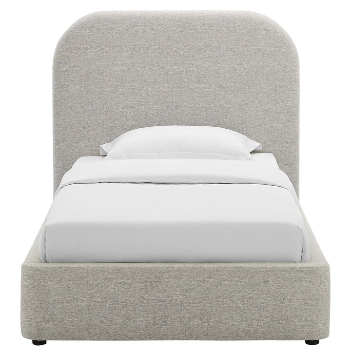 Kendall Upholstered Fabric Curved Twin Platform Bed