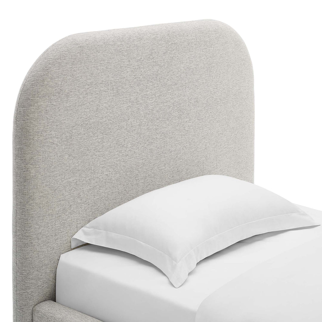 Kendall Upholstered Fabric Curved Twin Platform Bed